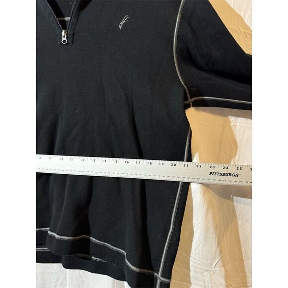 Cutter & Buck Mens Black 1/4 Zip Mock Neck Pullover Sweater L Casual Streetwear - Picture 7 of 8